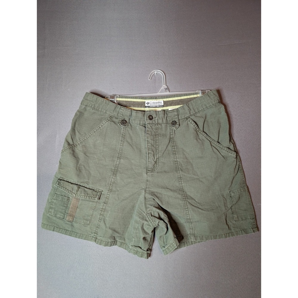Columbia Cargo Shorts Womens 12 Olive Green Ripstop Hiking Utility AL4406